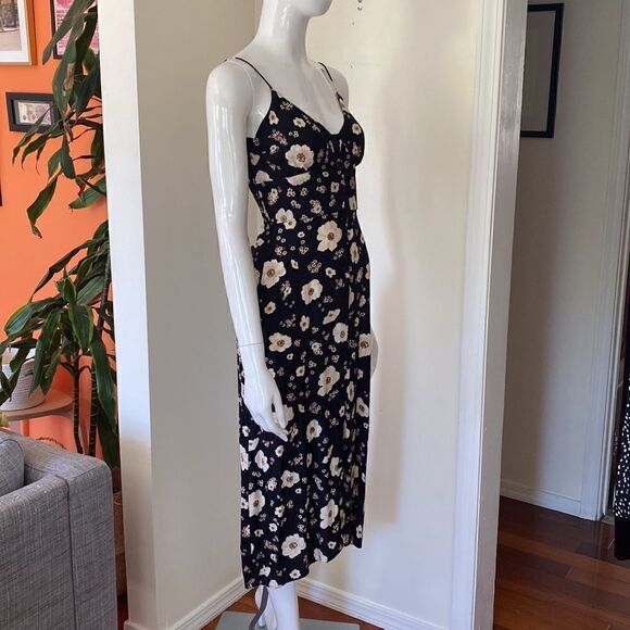 Cloud Hunter Floral Buttonfront Midi Dress Size Small - Picture 4 of 11